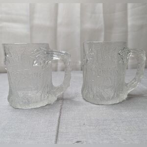 Vintage 1993 McDonalds Flintstones Treemendous Glass Mugs RocDonalds Lot Of 2